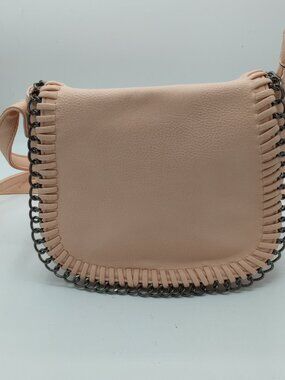 Torrid Blush Pink Saddle Crossbody Bag Chain Strap Faux Leather Purse Magnetic